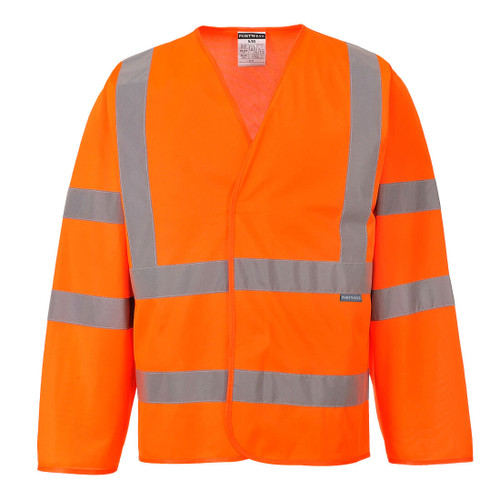 Hi-Vis Band and Brace Long Sleeve Jacket Orange