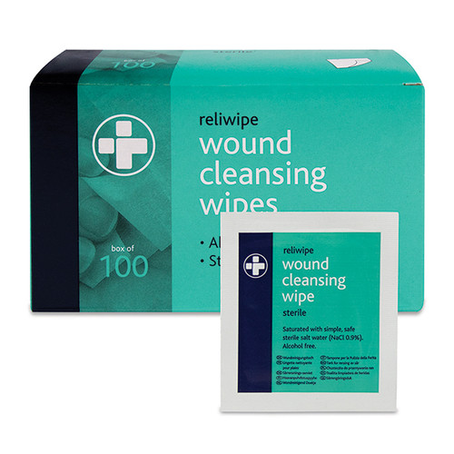 Sterile Saline Wipes Box of 100