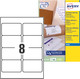 Avery QuickDRY Address Labels 8 Per Sheet 99.1 x 67.7 mm - 200 Labels Per pack
