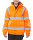 Beeswift Hi-vis Fleece Lined Bomber Jacket Orange