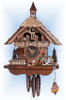 Hones | 6258t | 15''H | Happy Saw Mill | Chalet style | cuckoo clock | full view