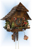 Cuckoo Clock chalet style 10 inch Fisherman by Engstler - left angle