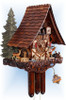 Cuckoo Clock chalet style 19 inch Hans Woodchopper by HerrZeit - left view Cuckoo Clock chalet style 19 inch Hans Woodchopper by HerrZeit - left view