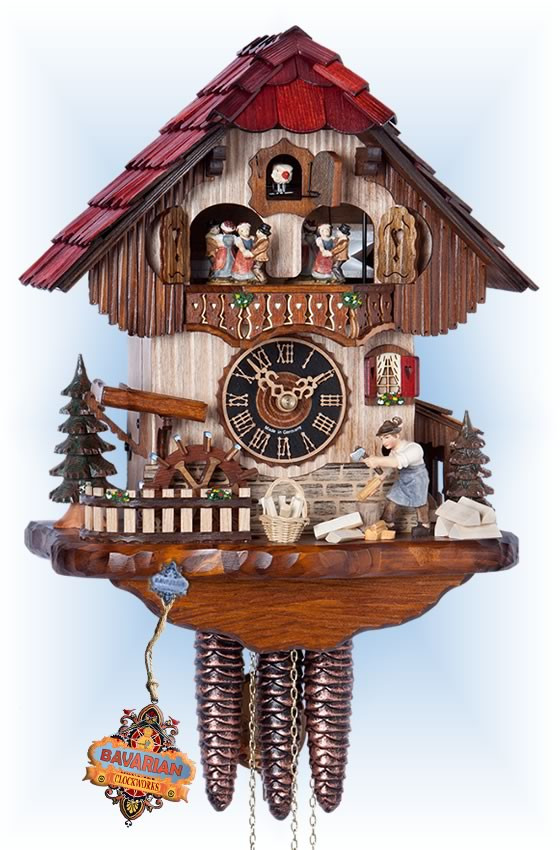 愛知時計電気の振り子時計 Cuckoo Clock ブラウン Cuckoo Clock 6211T Woodchopper | by Hones | On Sale