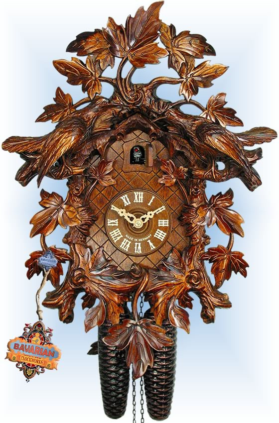 Cuckoo Clock 2.5041.01.P 15 Leaf Birds | by August Schwer | On Sale