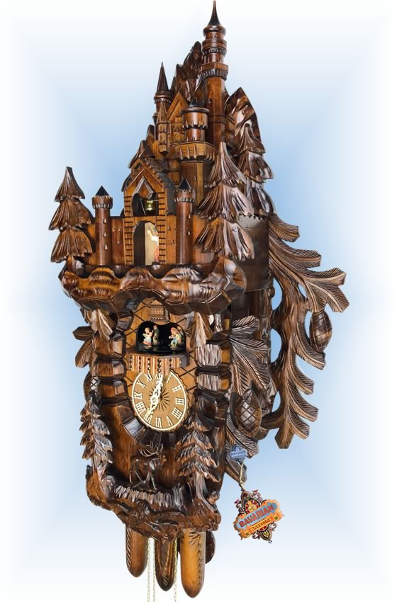 Cuckoo Clock AH 10/1 8TMT Neuschwanstein Castle by Adolf Herr On Sale