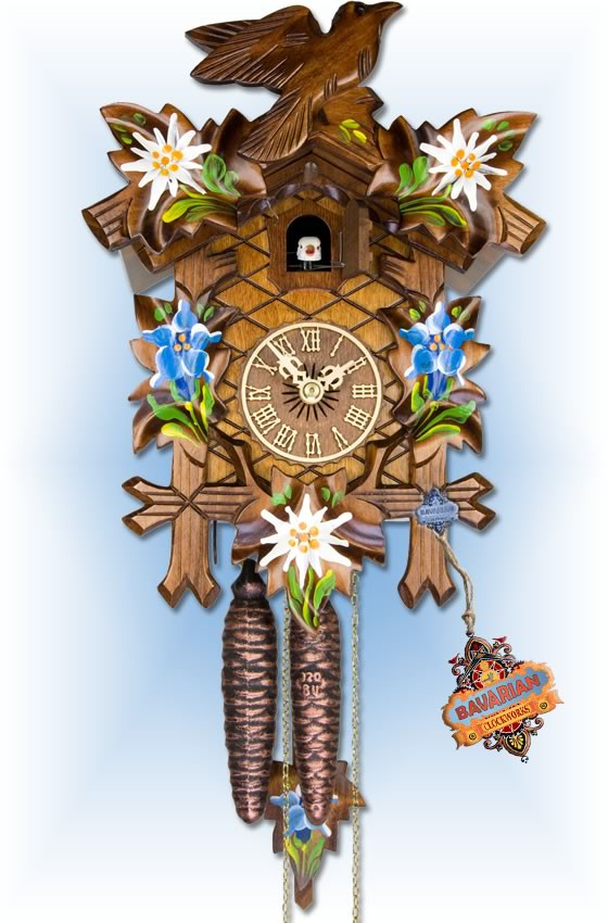 Cuckoo Clock AH 100/8 Alpine Floral | by Adolf Herr | On Sale