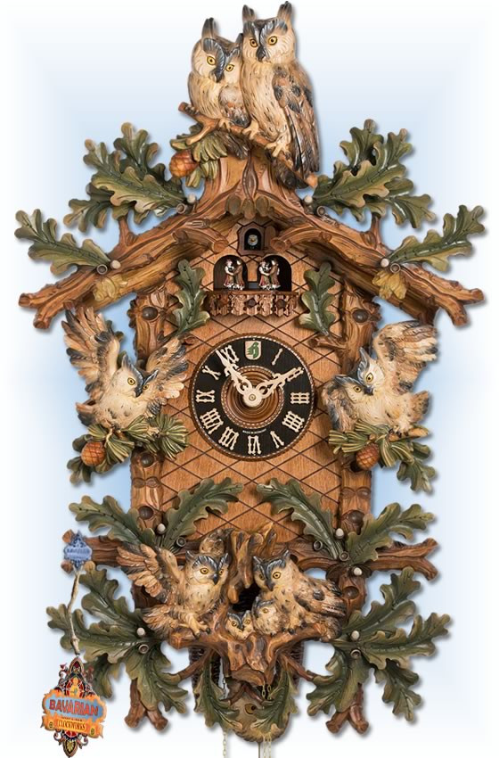 Cuckoo Clock 8639/8Tbu Roosting Owls | by Hones | On Sale