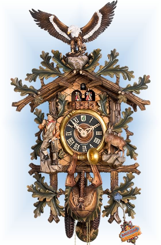 Cuckoo Clock 8667/8Tbu Brushed Eagle | by Hones | On Sale