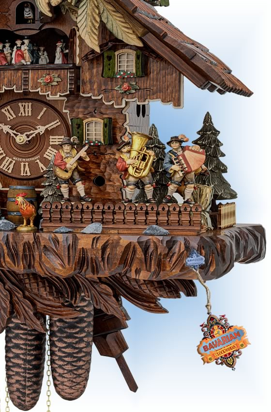 Bavarian Band 25" Cuckoo Clock by Hekas | Bavarian Clockworks