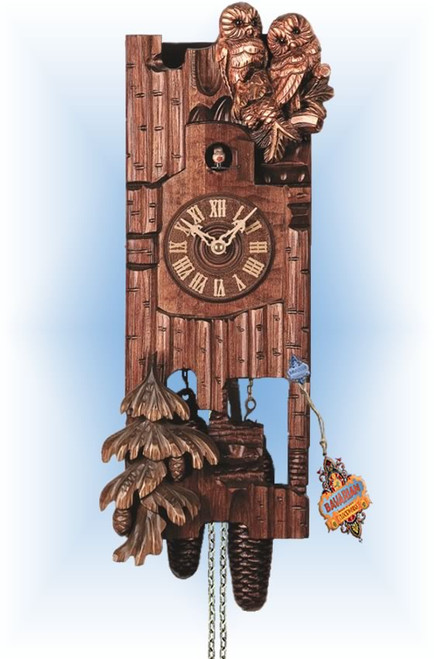 Rombach & Haas | 3523 | 21''H | Two Owls | Traditional | cuckoo clock | full view