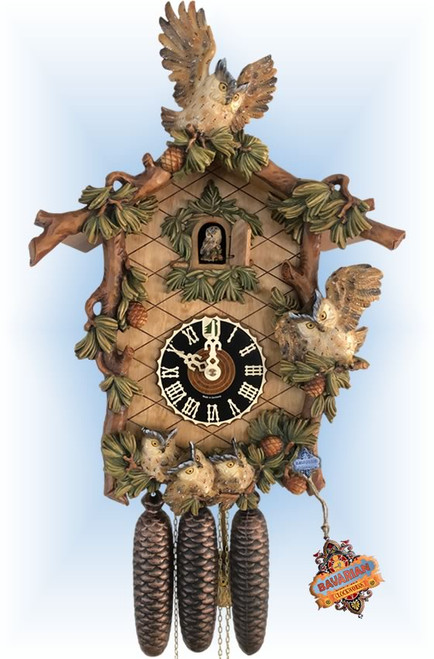 Cuckoo Clock 8639/8Tbu Roosting Owls | by Hones | On Sale