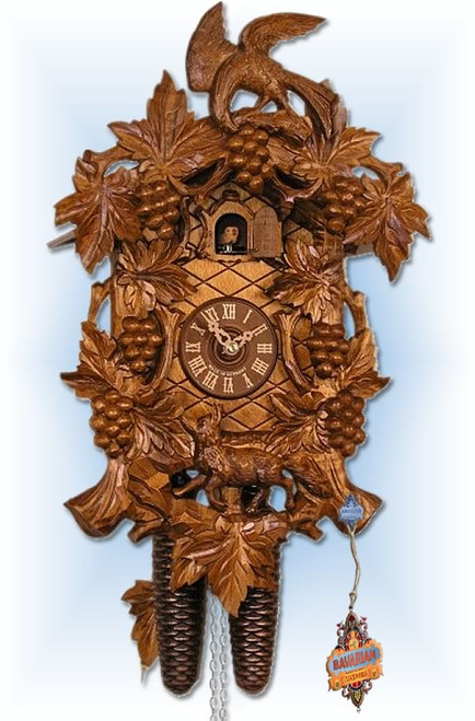 木製ククラック時計 振り子時計◎Kuckucksuhr オルゴール　ドイツ製 Cuckoo Clock AH 621/1 8TMT Fox Vineyard | by Adolf Herr | On Sale