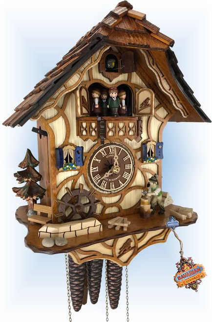 Schneider | Working Woodsman | Chalet style | cuckoo clock | full view