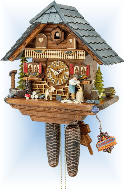 Cuckoo Clock chalet style 13 inch Forest Pals by Hekas
