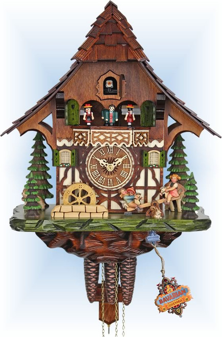 Cuckoo Clock chalet style 15 inch See-Saw Fun by Adolf Herr