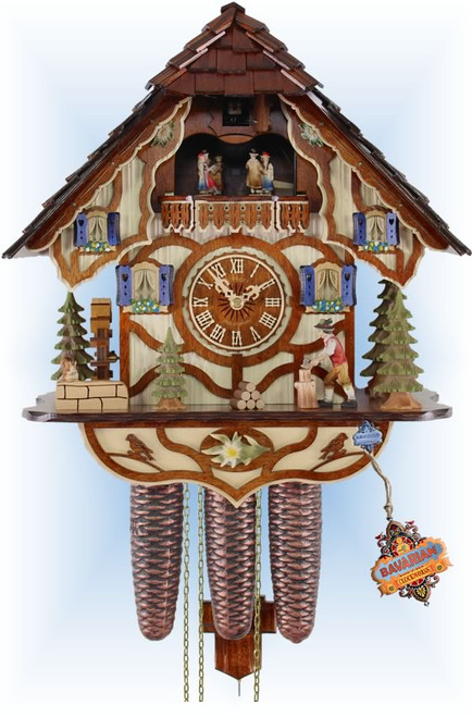 木製カッコウ時計 ダークブラウン made in west Garmany Quartz Cuckoo Clock The Black Forest Woodcutter Chalet – Official