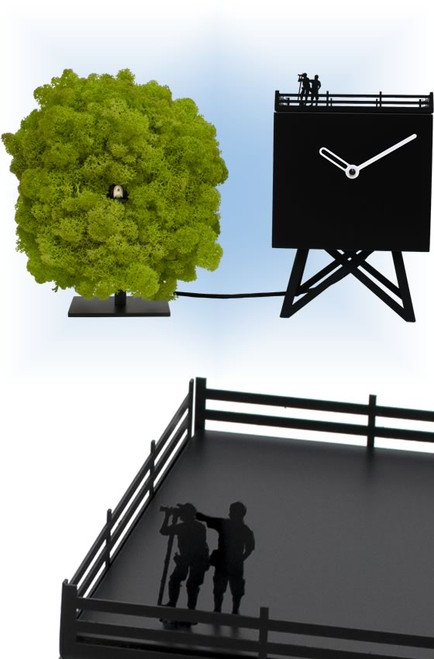 Birdwatching by Progetti | Modern Cuckoo Clock | Collage View