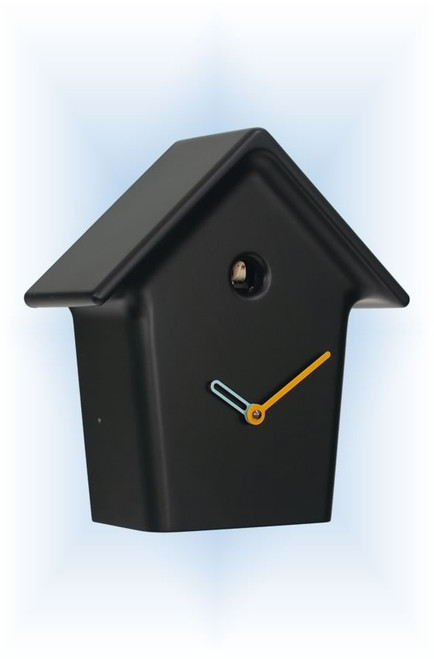 Cuckoo Clock modern style Mochi Mochi Black by Progetti - left