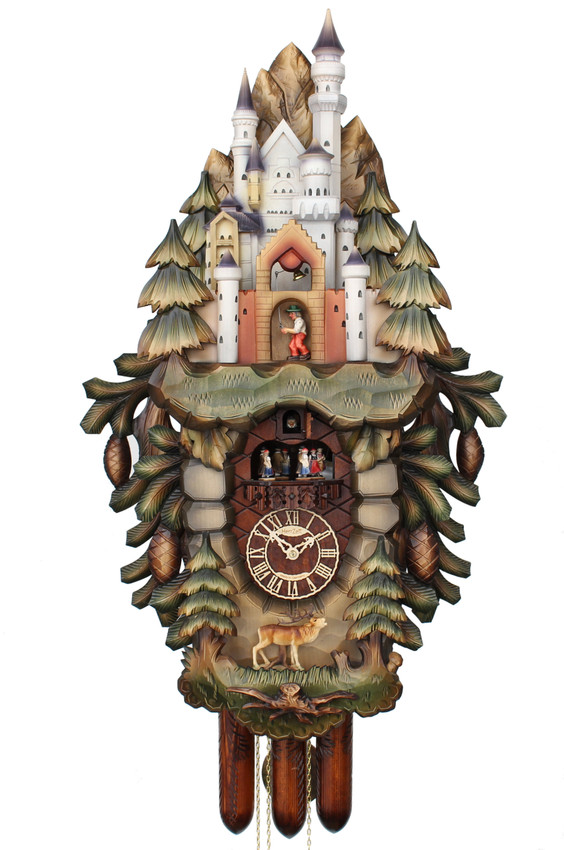 Adolf Herr | 20/1-8TMT | 34''H | Royal Bavarian Castle | Traditional | cuckoo clock | front