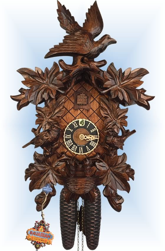 愛知時計電気の振り子時計 Cuckoo Clock ブラウン Cuckoo Clock 881/4nu Hungry Chicks | by Hones | On Sale