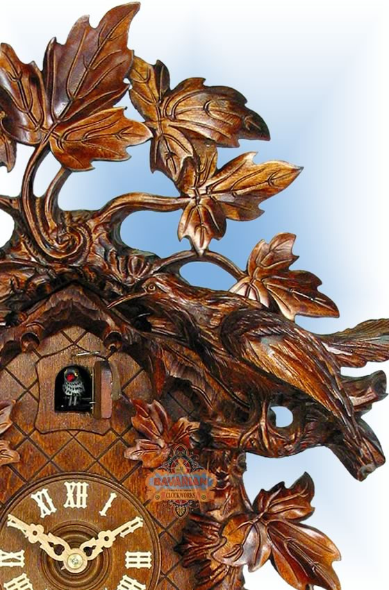 Cuckoo Clock 2.5041.01.P 15 Leaf Birds | by August Schwer | On Sale