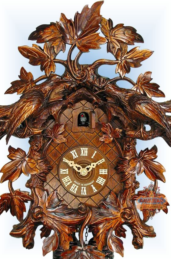 Cuckoo Clock 2.5041.01.P 15 Leaf Birds | by August Schwer | On Sale