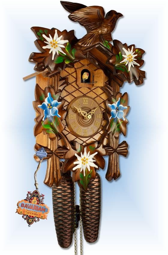 Cuckoo Clock AH 320/8 8T Alpine Flowers | by Adolf Herr | On Sale