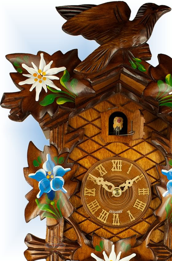 Cuckoo Clock AH 320/8 8T Alpine Flowers | by Adolf Herr | On Sale