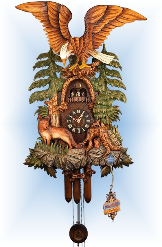 Cuckoo Clock 5.0195.01.P Fox and Eagle | by August Schwer | On Sale