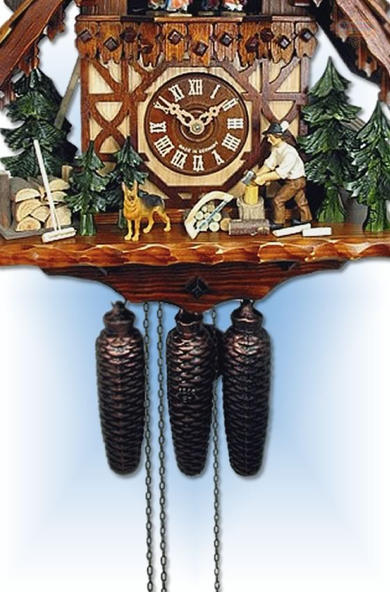 Cuckoo Clock 5.0750.01.P Dog and Lumberjack | by August Schwer