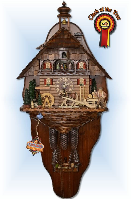 Cuckoo Clock 5.8861.01.P-2 Mounted Timber Haul | by August Schwer