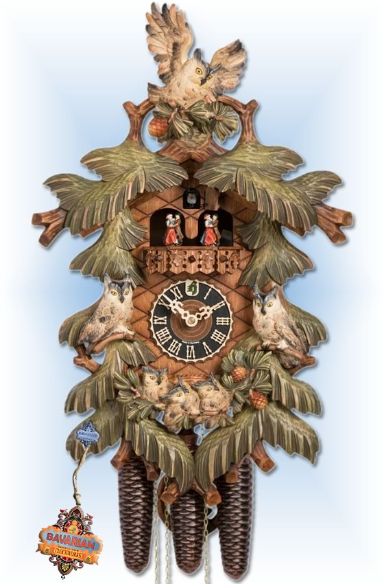 Cuckoo Clock 86715/5Tbu Owl Family | by Hones | On Sale