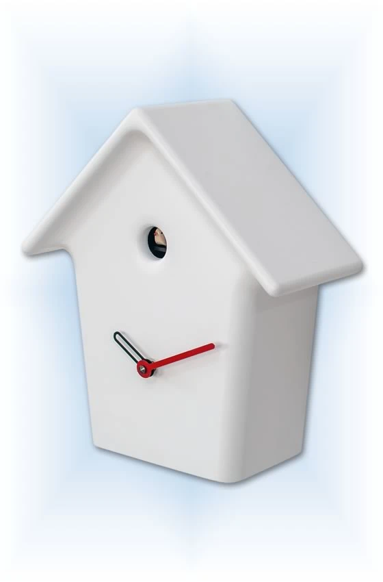 Cuckoo Clock modern style Mochi Mochi White by Progetti - right