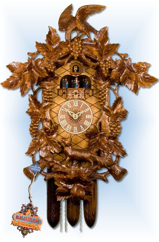 Cuckoo Clock AH 621/1 8TMT Fox Vineyard by Adolf Herr On Sale