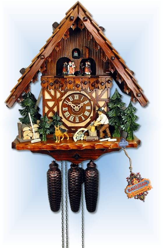 Cuckoo Clock 5.0750.01.P Dog and Lumberjack | by August Schwer