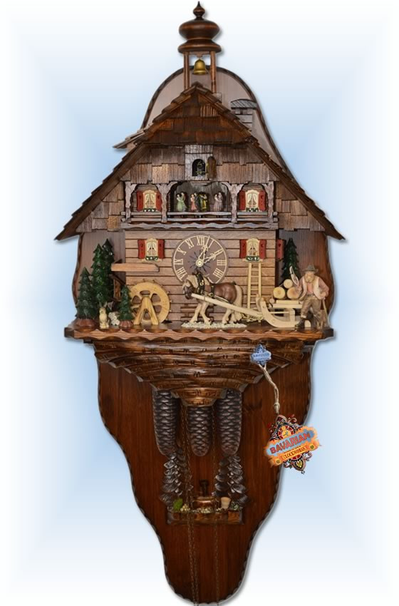 Cuckoo Clock 5.8861.01.P-2 Mounted Timber Haul | by August Schwer