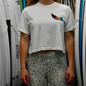 Neon Grid Crop FESTIVAL CALI CROP WOMEN'S TSHIRT