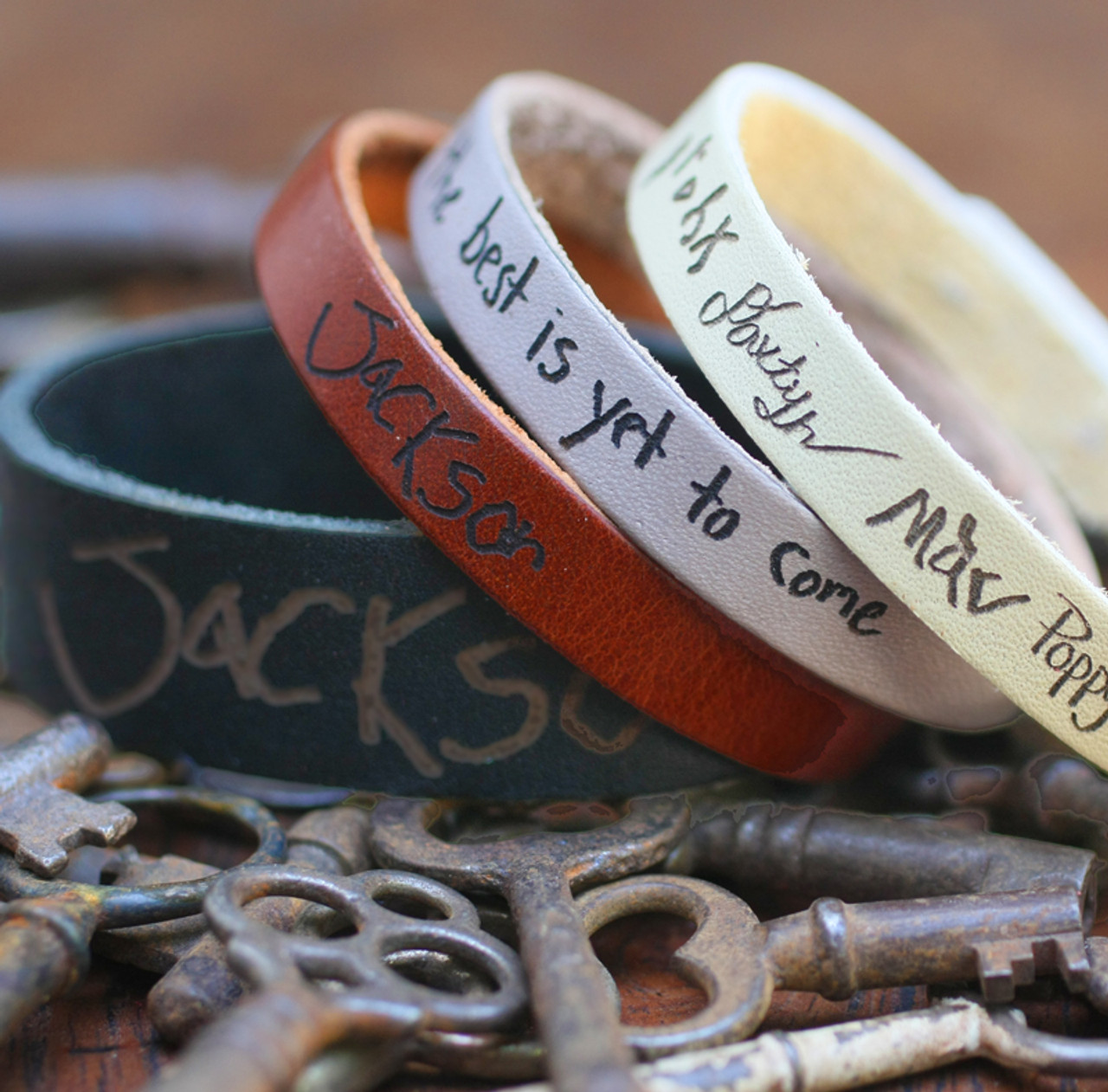 Bracelets with handwriting on sale engraved