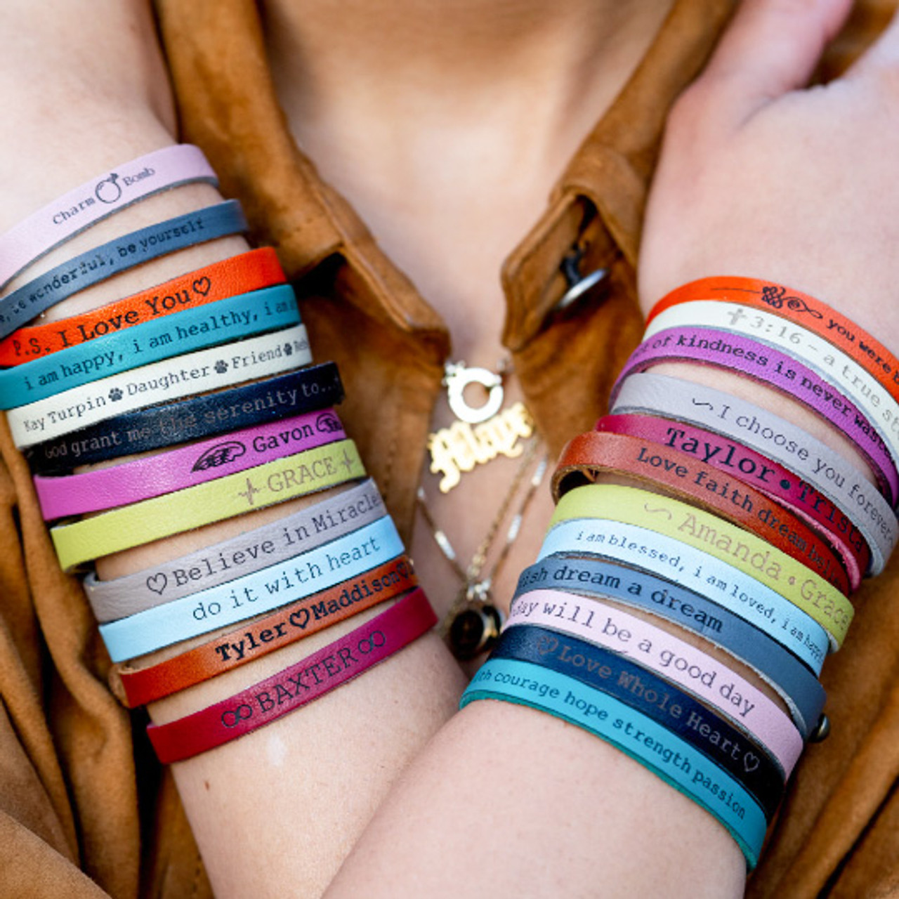 Custom shop message bracelets