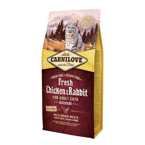 Grain-free & Potato-free Formula with Fresh Meat for Adult Cats. Complete Cat Food.
80% WILD-ORIGIN MEATS.