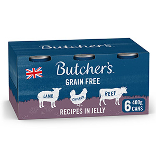 Butcher's Meaty Recipes in Jelly  Adult Wet Dog Food 6x400g