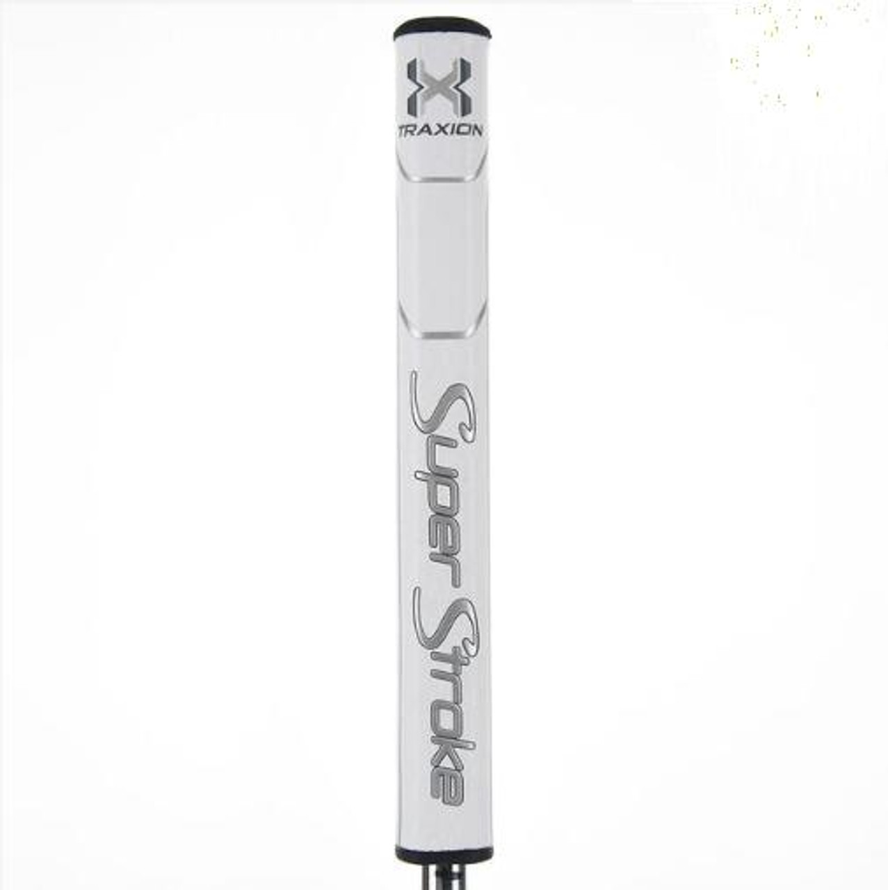 SuperStroke Traxion Flatso 1.0 Grip - White/Silver - Golf-Xpress