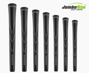JumboMax UltraLite golf grips displayed in ascending size order from smallest to largest, with clear labels and JumboMax logo on a white background. JumboMax UltraLite golf grips displayed in ascending size order from smallest to largest, with clear labels and JumboMax logo on a white background.