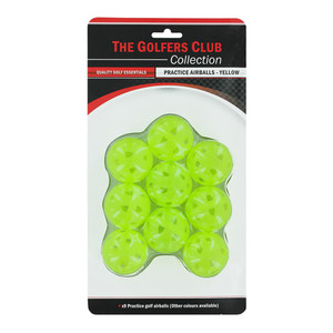 Golfers Club Yellow Practice Balls - 9 Ball Pack Golfers Club Yellow Practice Balls - 9 Ball Pack