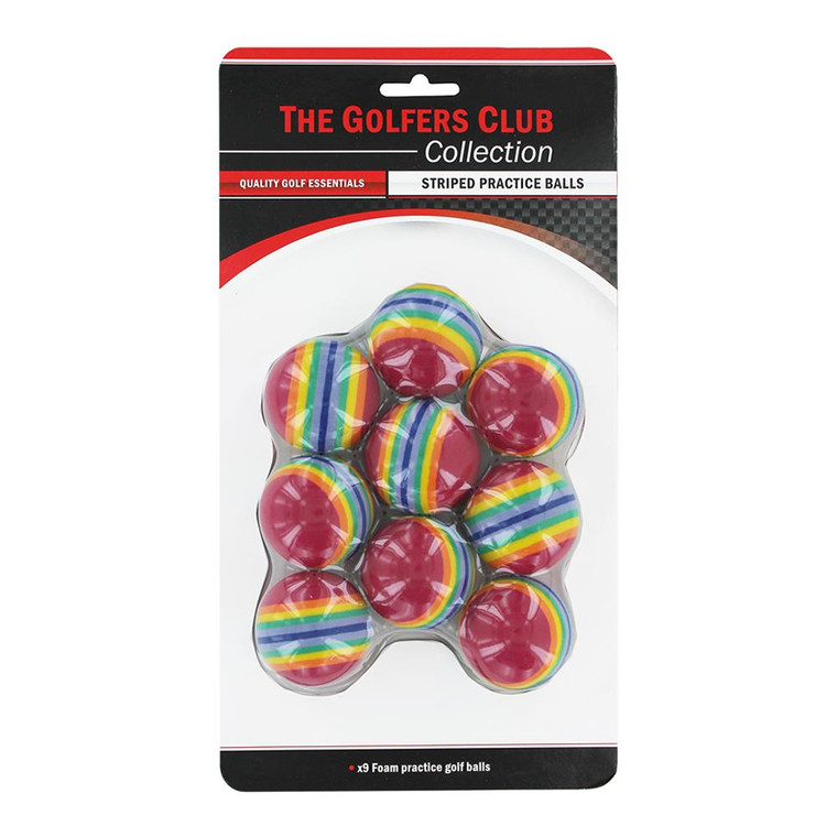 Golfers Club Striped Practice Ball Pack