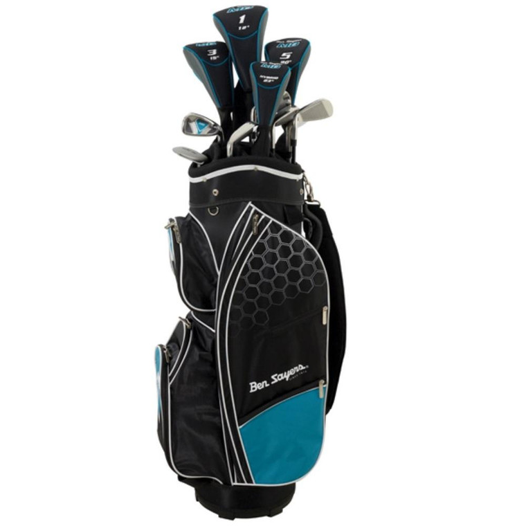 Ben Sayers M8 8-Club Package Set - Turquoise Stand Bag YRH/LRH