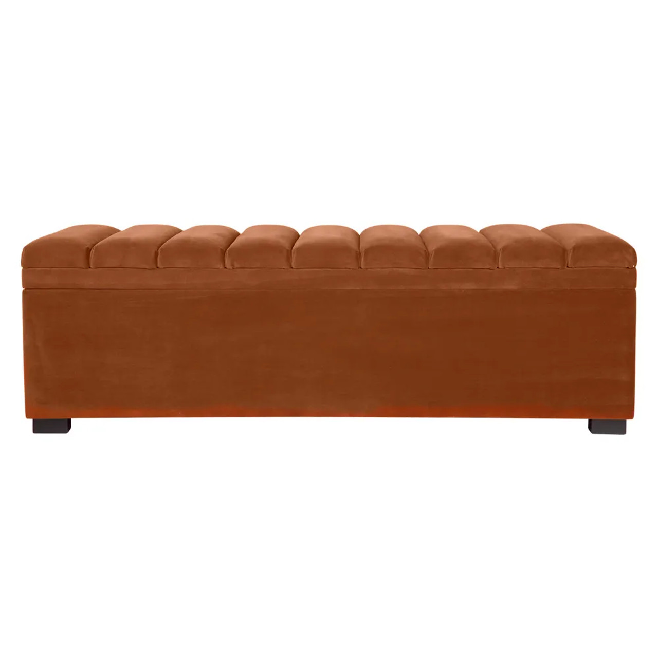 Caramel leather bench deals