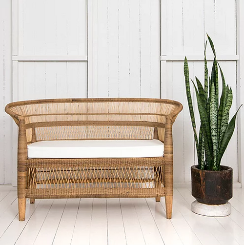 Chair Malawi Love Seat Chair in Natural