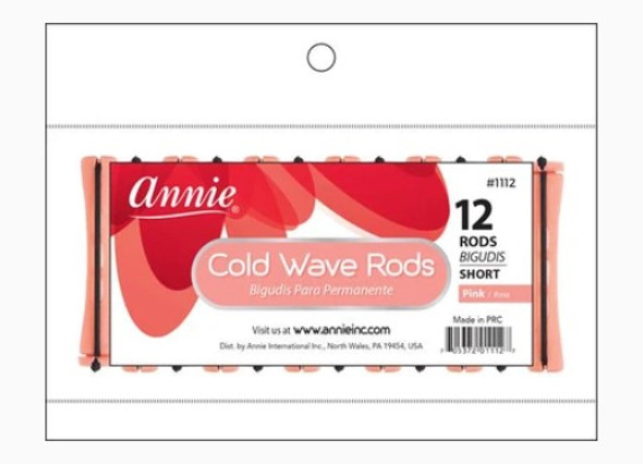 Annie- #1112 Cold Wave Rods 12ct Short Pink